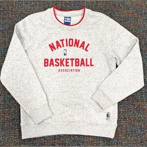NBA Boys’ Gray Crewneck Sweatshirt with Red Accents, NWOT